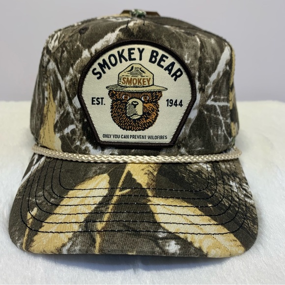 Cooperative Other - Smokey The Bear Forest Camo Snapback Trucker Hat Rope Accent Mad Engine OSFM